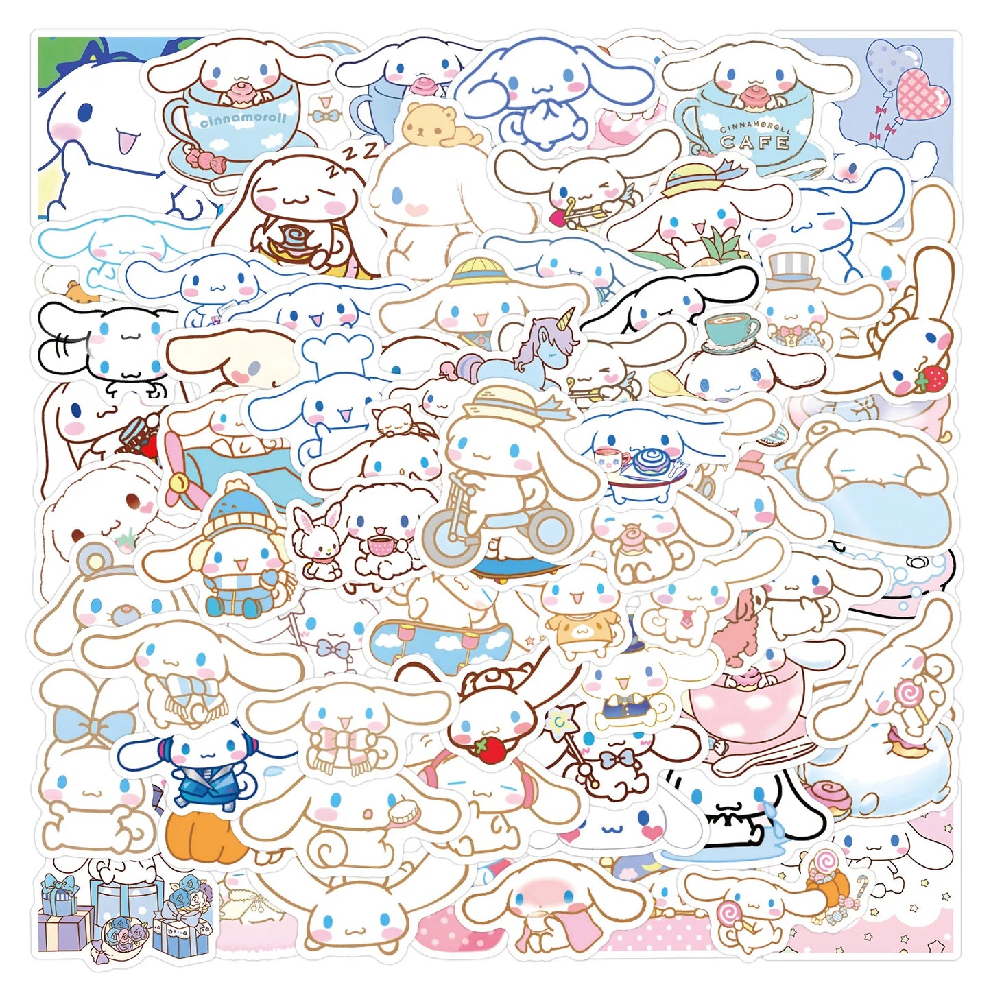 Cinnamoroll Stickers 120Pcs Cartoon Kids Decals PVC