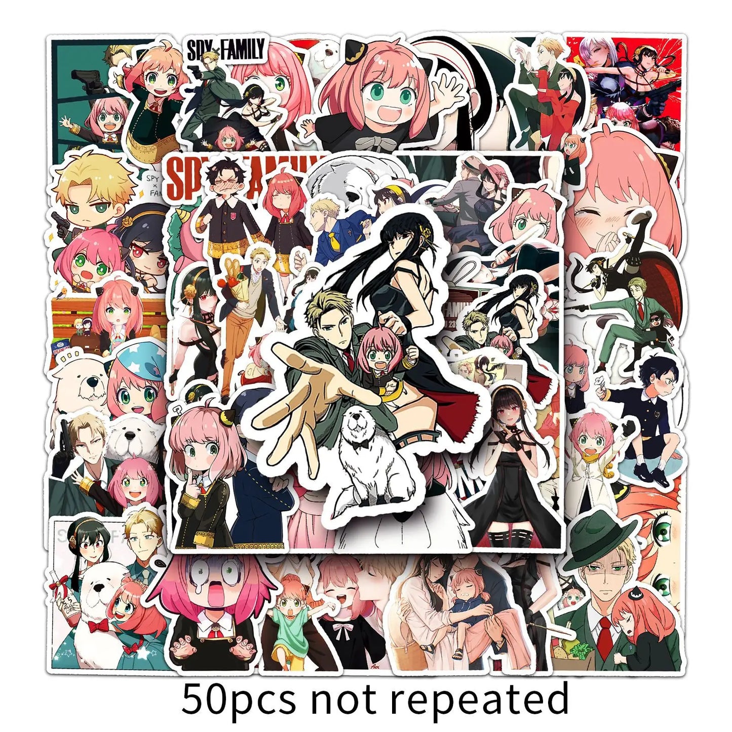 50pcs SPY×FAMILY Graffiti Stickers for Helmets, Desktops, Walls, DIY Decoration Wholesale