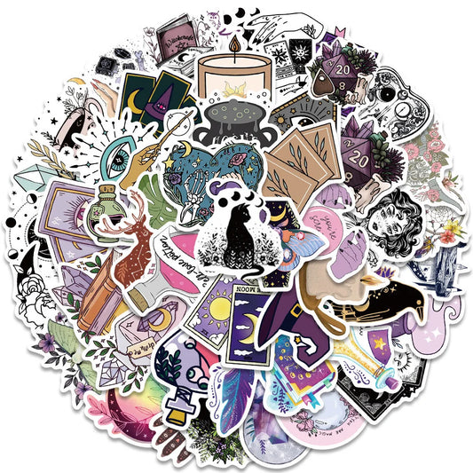 Gothic Witch Apothecary Stickers Waterproof for Skateboard Laptop Phone Car Luggage Motorcycle