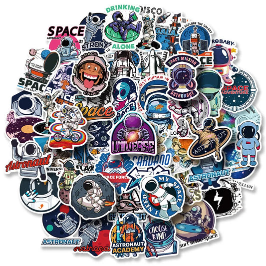 Waterproof Outer Space Stickers Astronaut Luggage Skateboard Laptop Car Gift