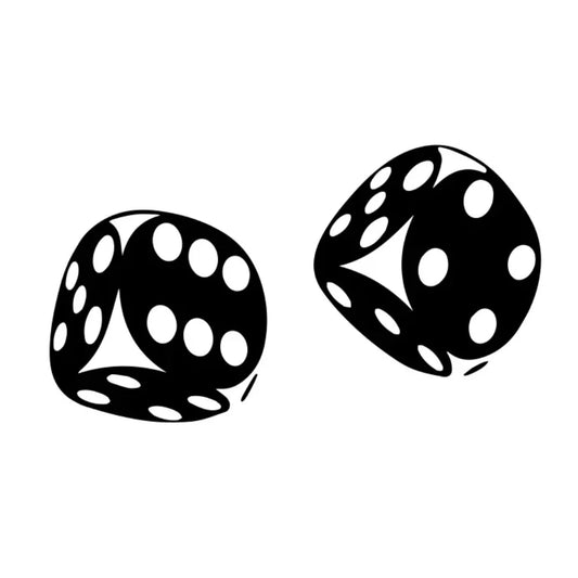 Creative Dice Graphics Waterproof Vinyl Decals Automobile Styling Personalized Decor Car Sticker