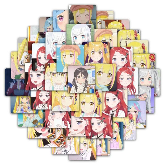 58pcs Anime Sticker Set for Luggage, Water Bottle, Phone, Laptop, Scooter, Fridge