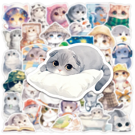 Cute Cat Stickers: 10/30/50PCS for Laptops, Phones, Bikes