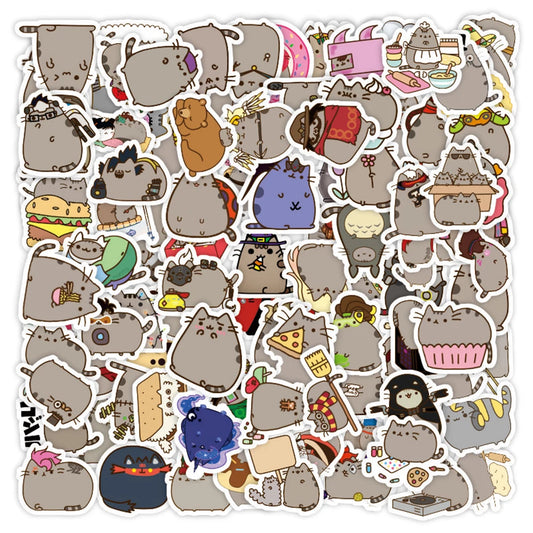 Cute Cat Stickers Kawaii Cartoon Decals for Laptop Notebook Scrapbook (10/30/50/100pcs)