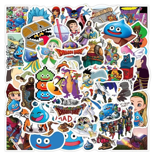 50pcs Dragon Quest Stickers for Luggage, Water Bottles, Phones, Laptops, Cars, Scooters, Refrigerators