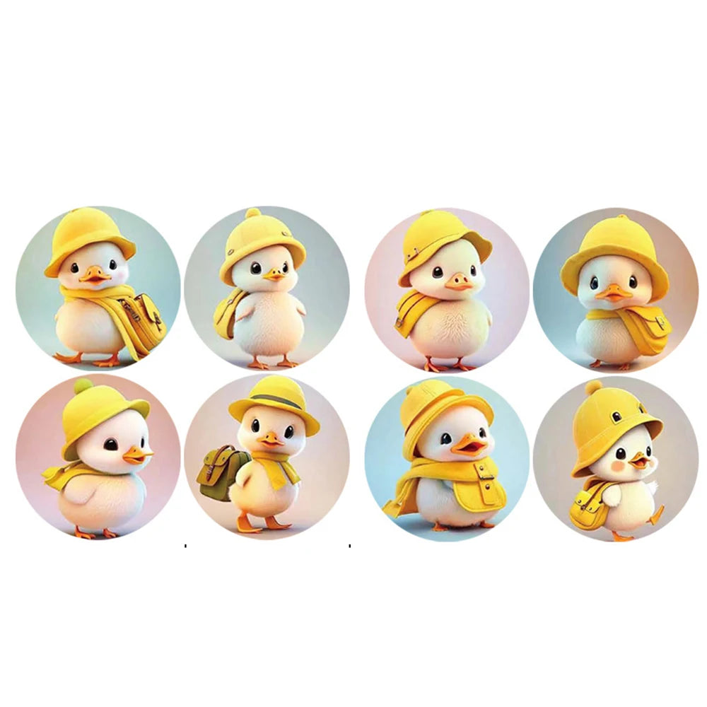 100-500pcs Lovely Duck Stickers Reward Self Adhesive Seal Lables For Scrapbooking Cards Handmadek,  Stationery Stickers