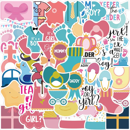 52PCS Ins Style Baby Stickers Cute For Gift DIY Kids Notebook Luggage Motorcycle Laptop Refrigerator Decals Graffiti sticker