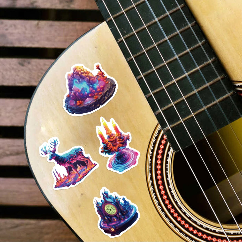 10/25/50PCS Fantasy Purple Magic Ministry Graffiti Sticker Waterproof Decoration Luggage Guitar Water Cup Phone Case Gift Decal