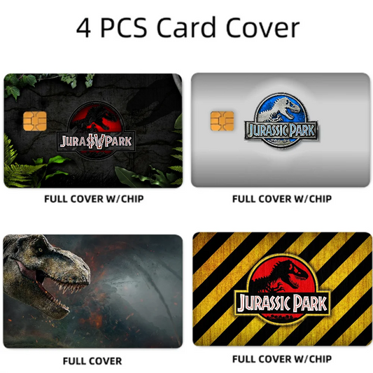 Jurassic Dinosaur Card Stickers Set 4pcs