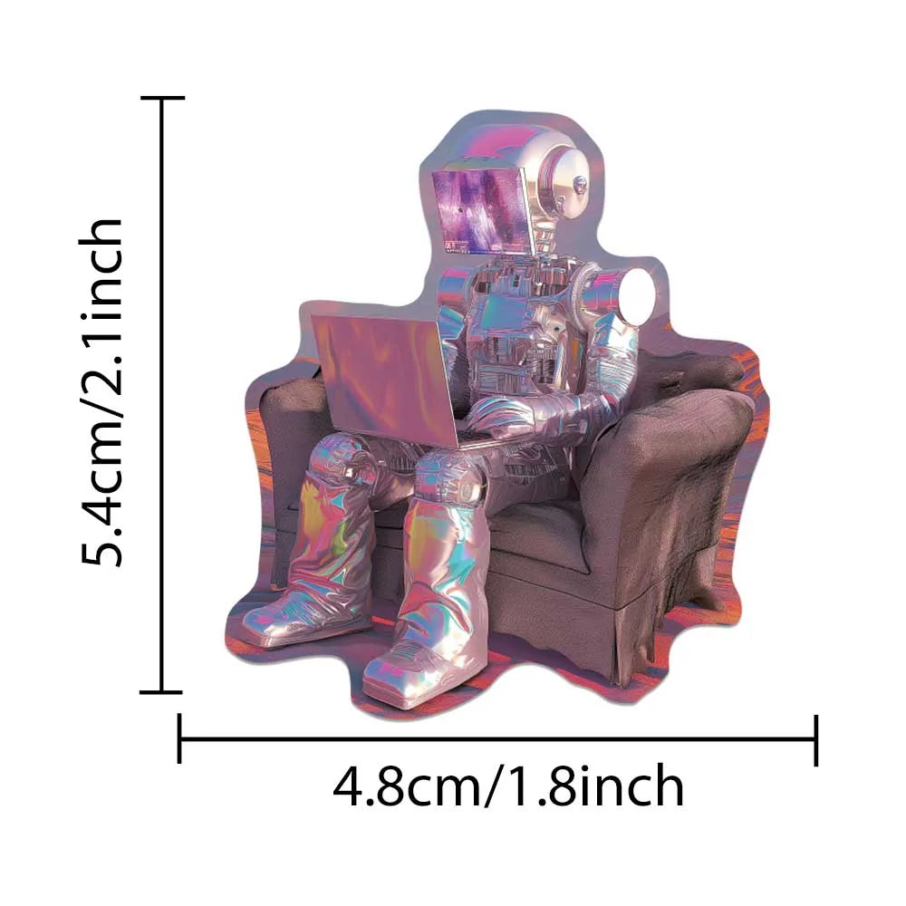 50pcs Cool 3D Cyberpunk Holographic Harajuku Vinyl Graffiti Stickers Aesthetic Car Fridge Laptop Phone Motorcycle Decal Sticker