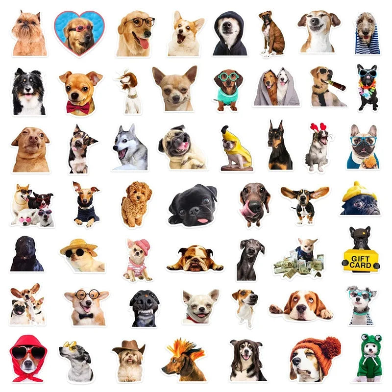 10/30/50/100PCS Cute Dog PVC Sticker Aesthetic Children's Korean Stationery School Supplies DIY Decoration Scrapbooking for Kids