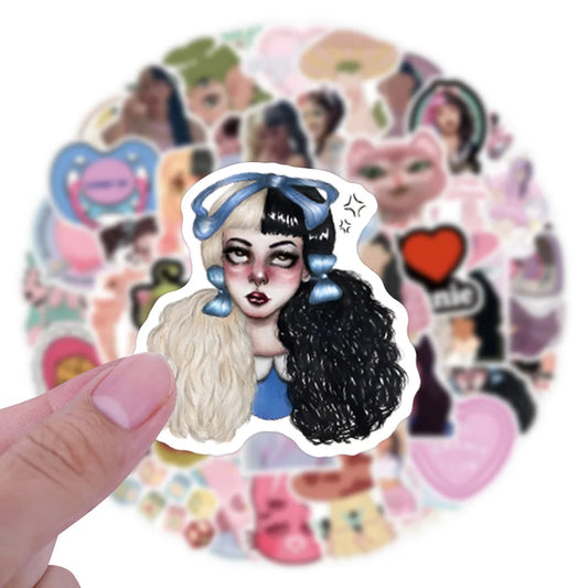 Melanie Martinez Stickers Set: Cartoon Decals for Album, Notebook, Phone, Guitar, Fridge, Laptop, Kids Toy Gift