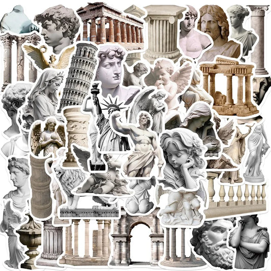 Vintage Art PVC Stickers for Kids Scrapbooking (10/30/50PCS)
