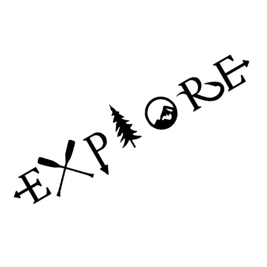 Car Stickers Graphics Explore Tree Mountain Adventure Design Decal For Van Camper RV Motorhome Caravan Bus Auto Decoration