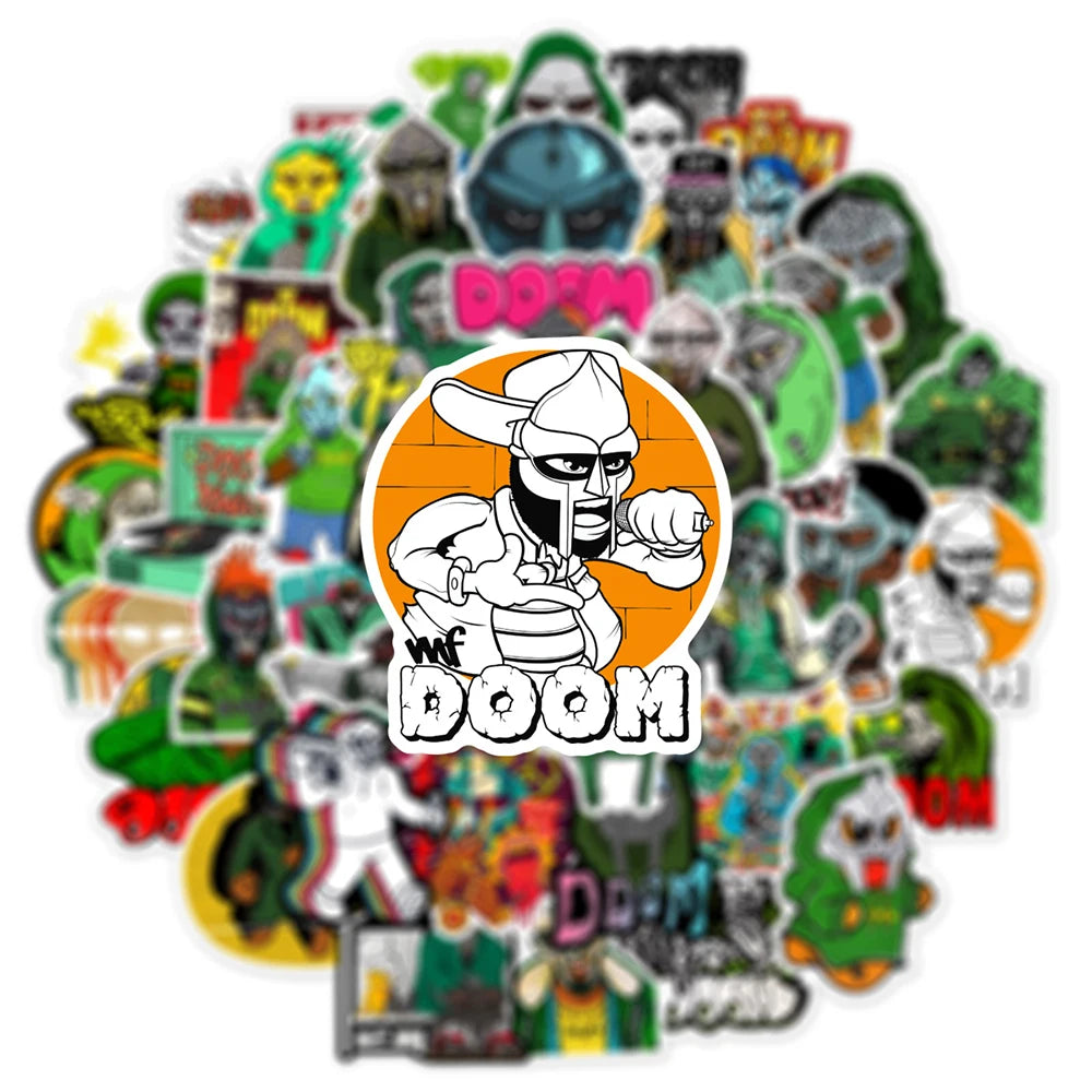 10/30/50pcs Hip Hop Rapper MF Doom Sticker Packs