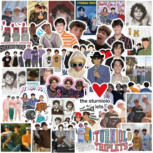 10/50PCS Cool Influencer Sturniolo Triplets Stickers Graffiti DIY Scrapbooking Phone Laptop Luggage Wall Car Decoration Sticker