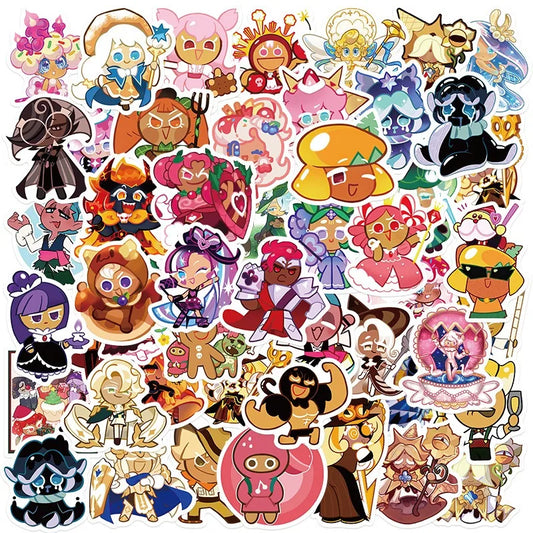 50pcs Cookie Run Kingdom Stickers for Luggage, Car, Water Cup, Phone, Laptop, Refrigerator