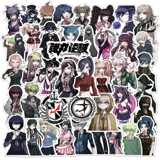 50pcs Danganronpa Graffiti Stickers for Helmet, Desktop, Wall Decoration