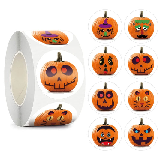 100-500Pcs Halloween Sticker Sealing Label Stickers Adhesive Sticker For Gifts Handmade Envelope DIY Stationery Stickers