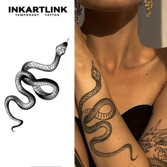Snake temporary tattoo sticker, waterproof magic tattoo, lasts to 15 days fake tattoo, semi permanent tattoo