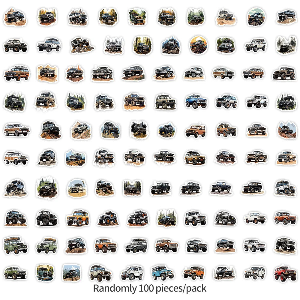 Cool Off-Road Vehicle Series Sticker Packs