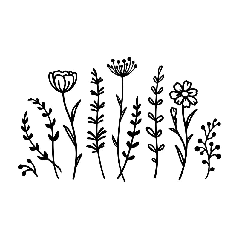 Wildflower Car & Laptop Vinyl Decal Stickers