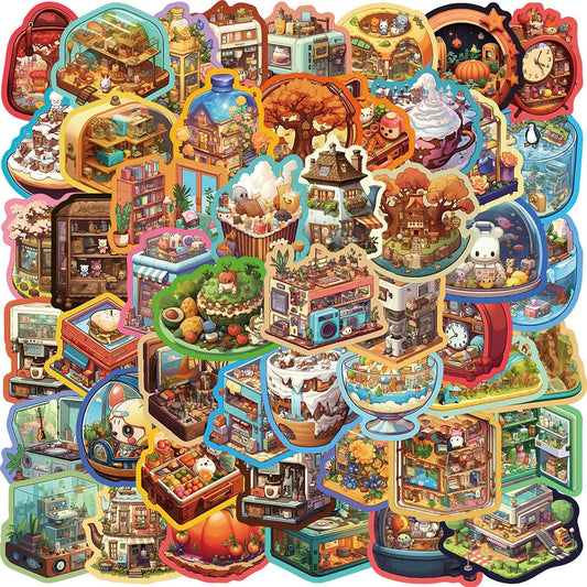 3D Cartoon Graffiti Stickers - 10/30/50pcs Aesthetic Decals for Kids Toys, Fridge, Phone, Suitcase