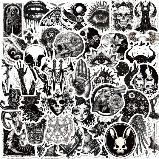 Gothic Skull Eye Stickers 10/30/50PCS DIY Scrapbooking