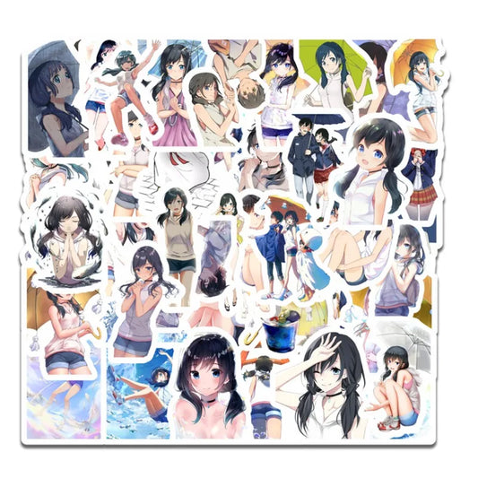 50pcs Weathering with You Stickers for Laptop, Phone, Suitcase, Water Bottle, Scooter, Fridge