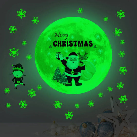 Glow-in-the-Dark Snowflake Wall Stickers for Kids Room Decor
