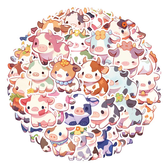 Cartoon Animal Rainbow Stickers for Suitcase, Skateboard, Laptop, Luggage, Phone, Car - 10/30/50Pcs