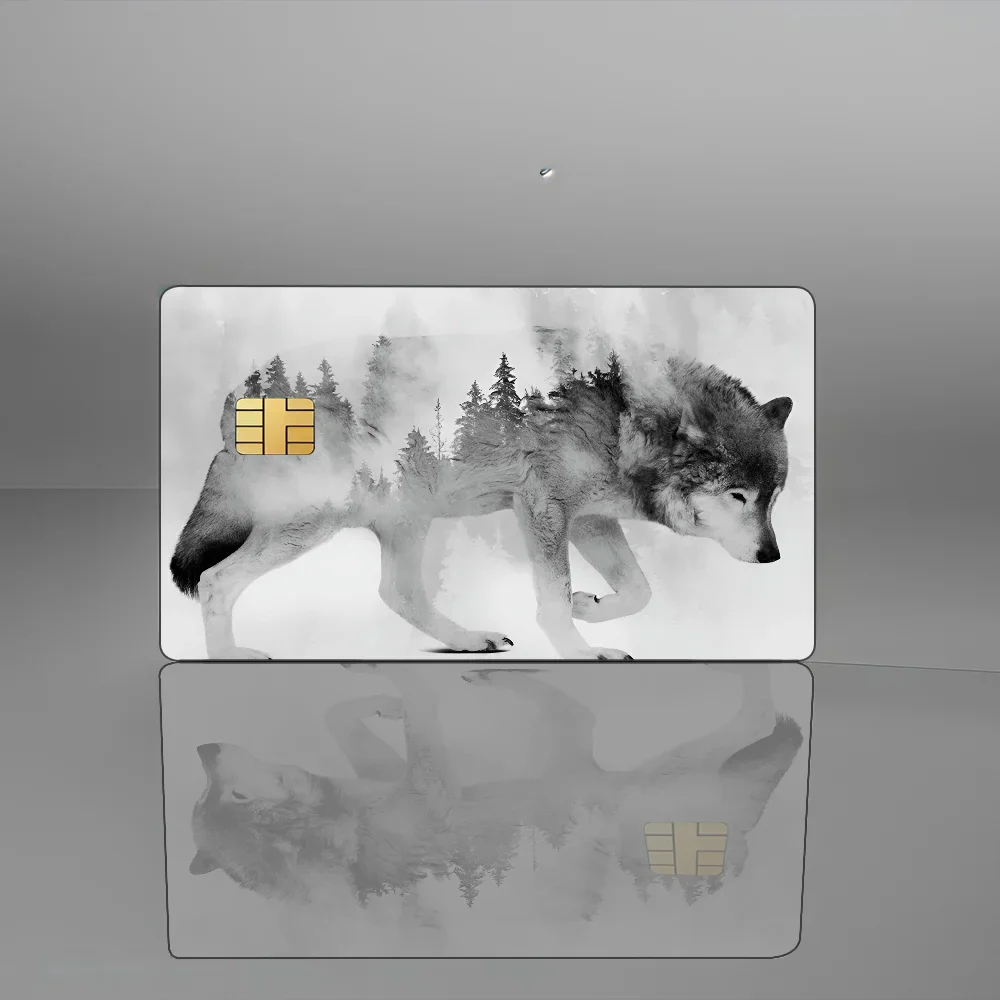 Wolf Cartoon Credit Card Stickers Set - Waterproof Gift