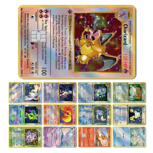 Holographic Pokemon Card Skin Sticker: Charizard & More