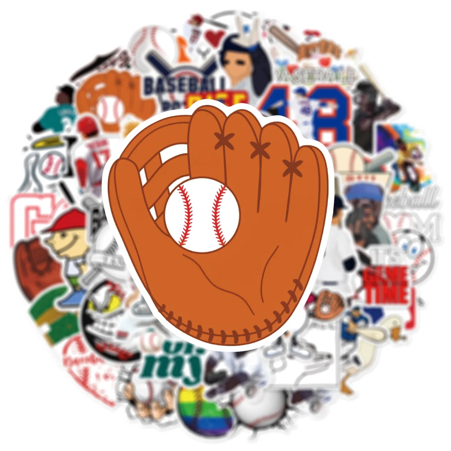 50Pcs Cartoon Baseball Series Graffiti Stickers Suitable for Laptop Helmets Desktop Decoration DIY Stickers Toys Wholesale