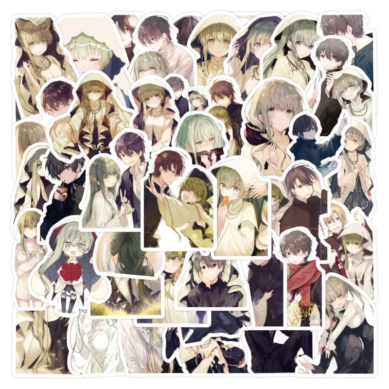 50pcs Saint Cecilia Pastor Lawrence Anime Stickers for Laptop, Phone, Water Bottle, Suitcase, Refrigerator, Stationery Decoration