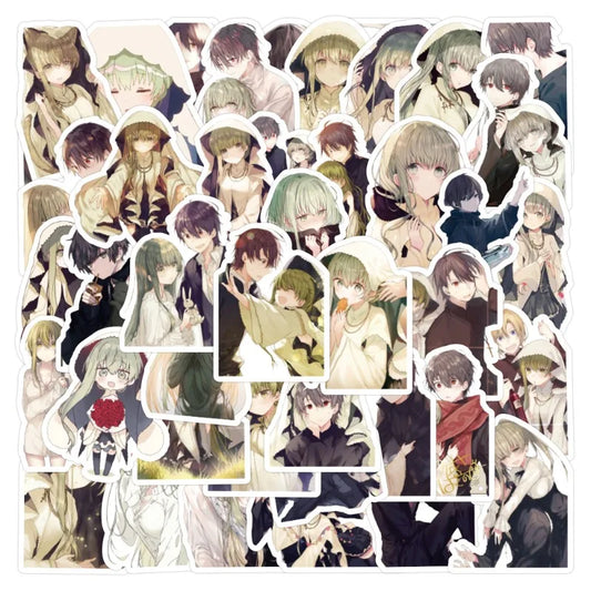 50pcs Saint Cecilia Pastor Lawrence Anime Stickers for Laptop, Phone, Water Bottle, Suitcase, Refrigerator, Stationery Decoration