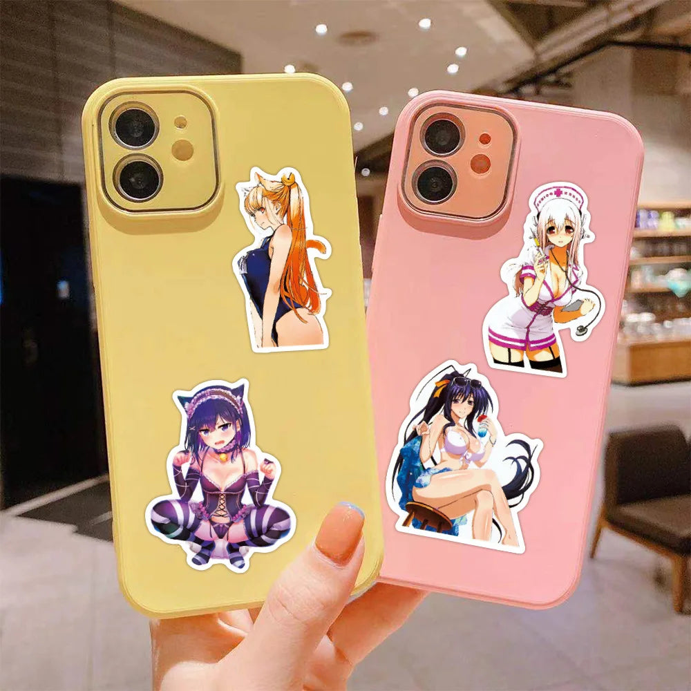 50/100Pcs Sexy Girl Hentai Waifu Bunny Girl Anime Sticker Bicycle Guitar Suitcase Notebook Motorcycle Graffiti Stickers Gift