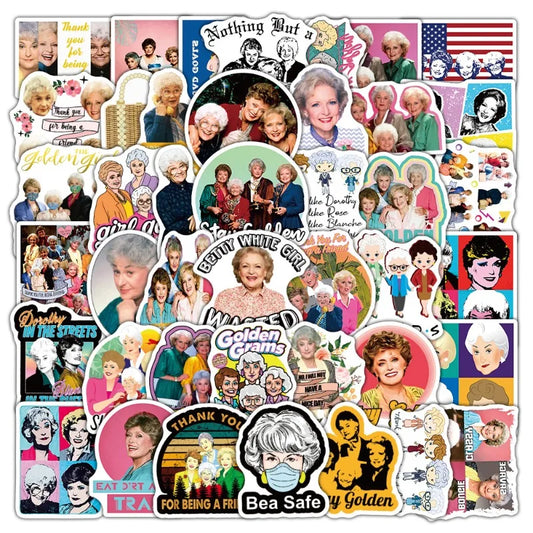 Golden Girls Stickers Pack for Laptops, Phones, Cars, and More - 50pcs