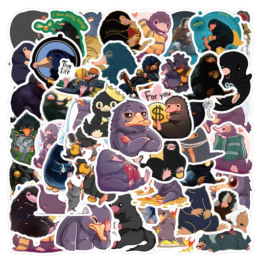 60Pcs Niffler & Bowtruckle Cartoon Stickers Waterproof