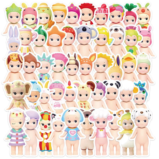 Sonny Angel Doll Stickers: 10/30/50pcs for Car, Fridge, Laptop, Phone, Kids Toys