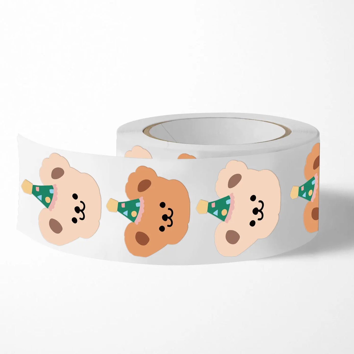 50-200Pcs Cute Little Bear Stickers  Whole Paper Adhesive Tape INS Korean Simplified Sealing Sticker Packag Decor Lables