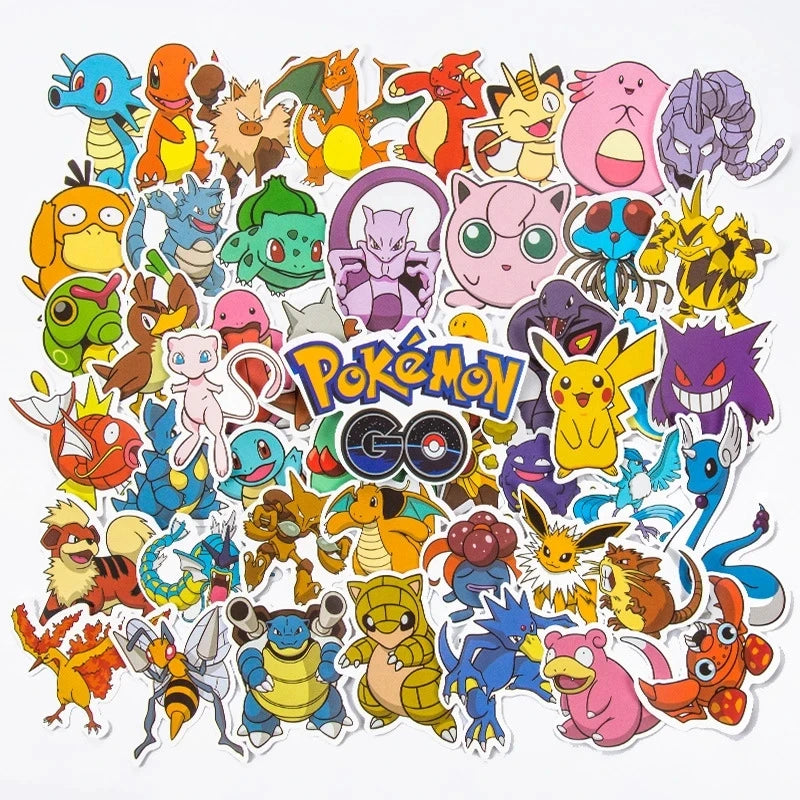 10/50/100Pcs Kawaii Pikachu Pokemon Sticker Packs