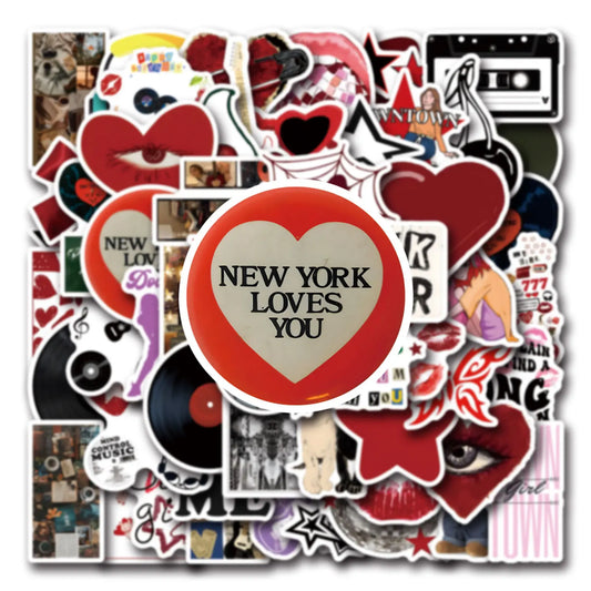 Y2K Girls Cartoon Stickers for Phone Laptop Luggage Skateboard Decals Gift