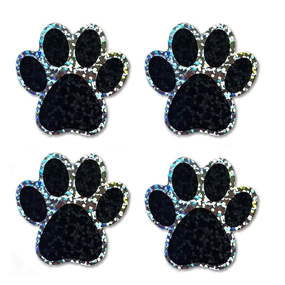 100-500pcs Black laser Sticker Paw Print Reward Stickers Dog Cat Bear Paw Labels for Teacher Student Stationery Sticker