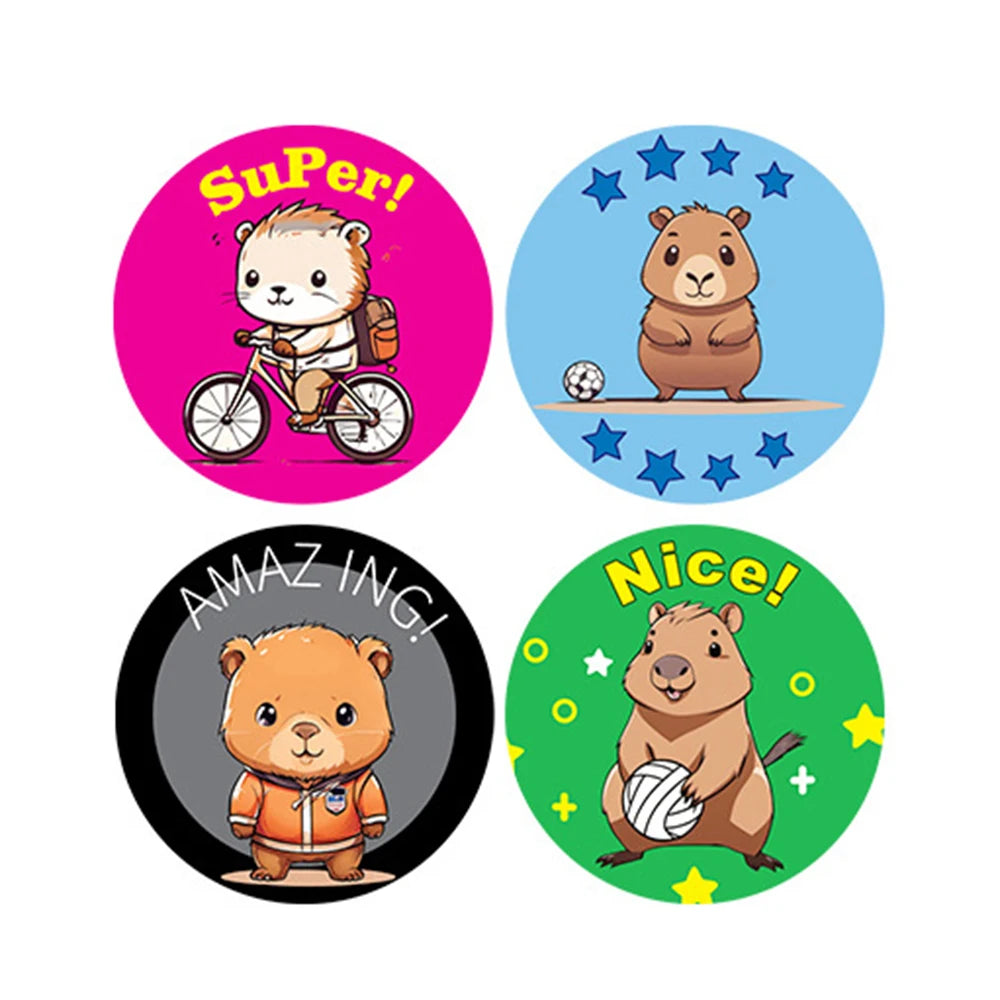 100-500pcs Children's Cute Animal Reward Stickers For School Teacher Supplies Gift Decoration Label Stationery Stickers