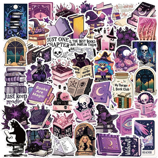 Purple Witch PVC Stickers - DIY Scrapbooking Supplies