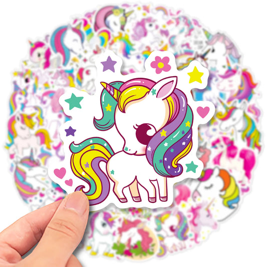 Unicorn Stickers Set: Laptop, Luggage, Guitar, Wall, Fridge, Car, Kids Gift