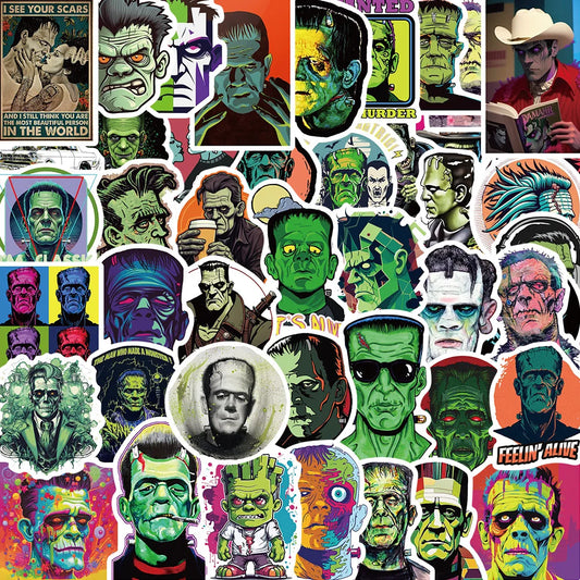 Frankenstein Monster Vinyl Stickers Waterproof for Laptop Skateboard Teens Kids Adults