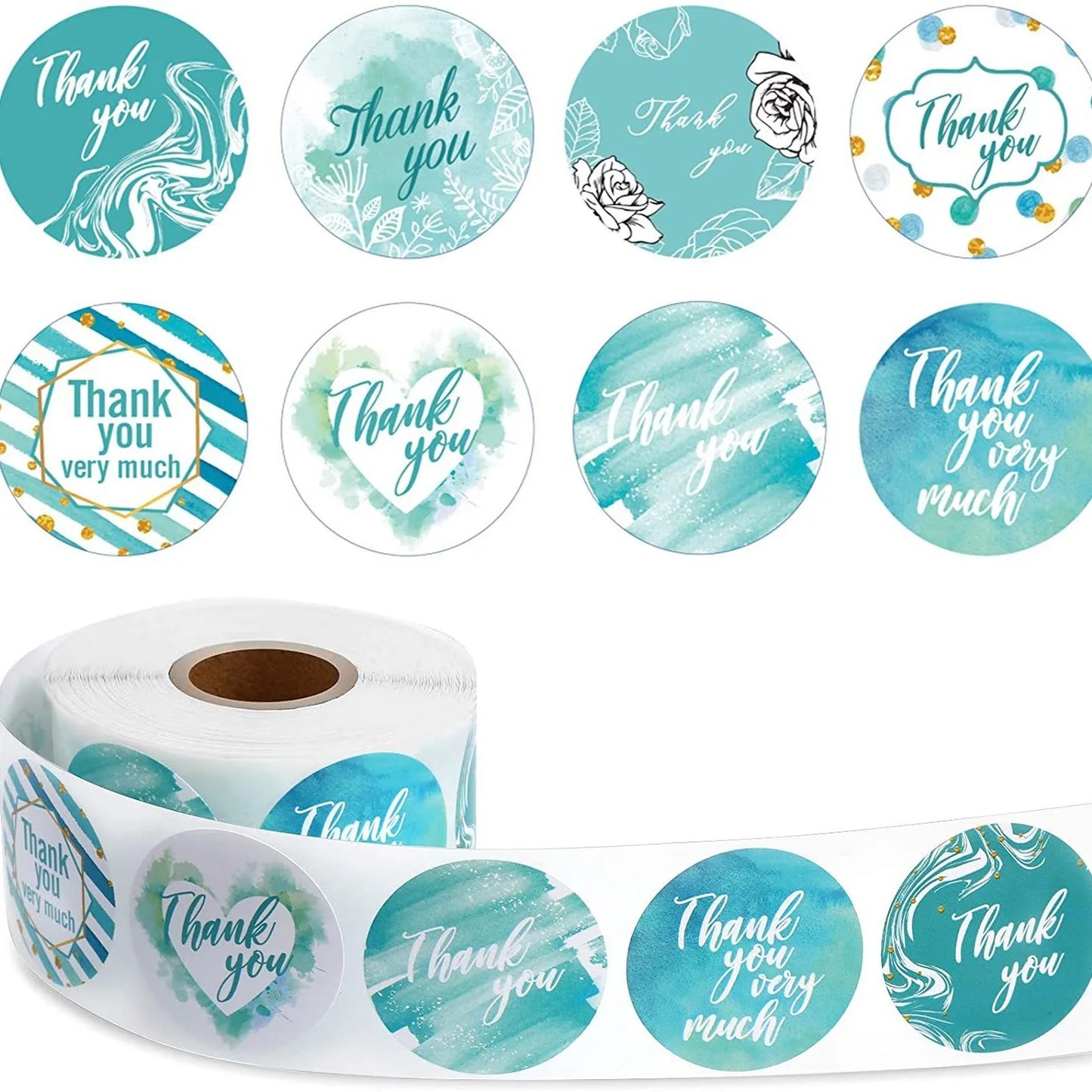 50-500PC Round Thank You Label Sticker Used for Shipping and Mailing Box Seal Labels for Gift Card Package Party Wrapping Baking