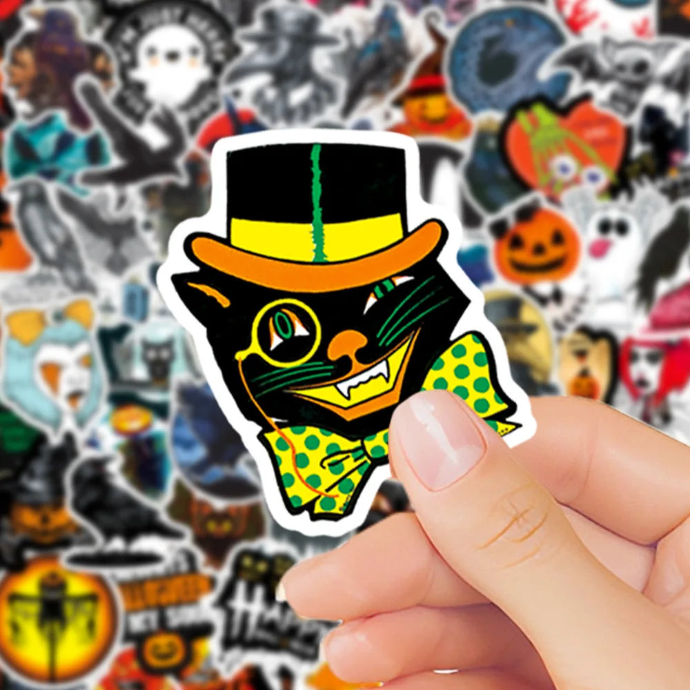 100Pcs Pumpkin head skateboard fashion Hallowmas Stickers For Suitcase Skateboard Laptop Phone Car Styling DIY Decal waterproof